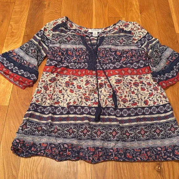 Blouse & shorts maternity Motherhood boho top jeans denim Bohemian old navy M 10 - Picture 4 of 17